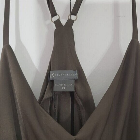 Armani Ex Vintage Satin Cascade Flowy Boho Dress- XS- NWOT - Picture 11 of 16